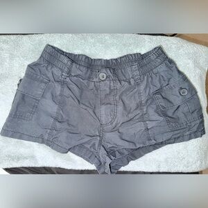 Forever 21 Charcoal Cargo Shorts with Elastic Waistband